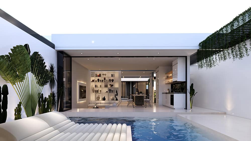 MINIMALIST MODERN 2 BEDROOM VILLA FOR SALE LEASEHOLD IN SANUR BE-2270 